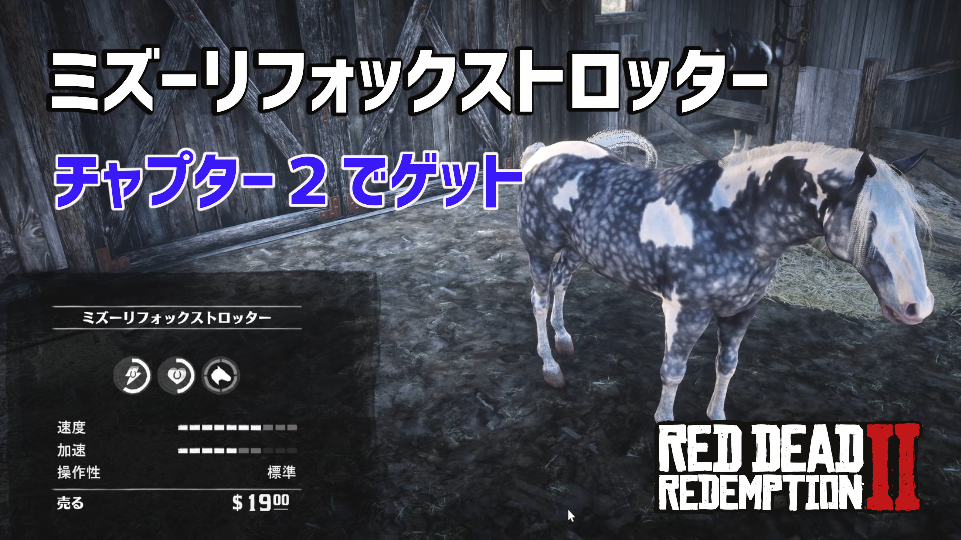 Get the high-performance Missouri Fox Trotter horse in Chapter 2 ミズーリフォックストロッターをチャプター２でゲット